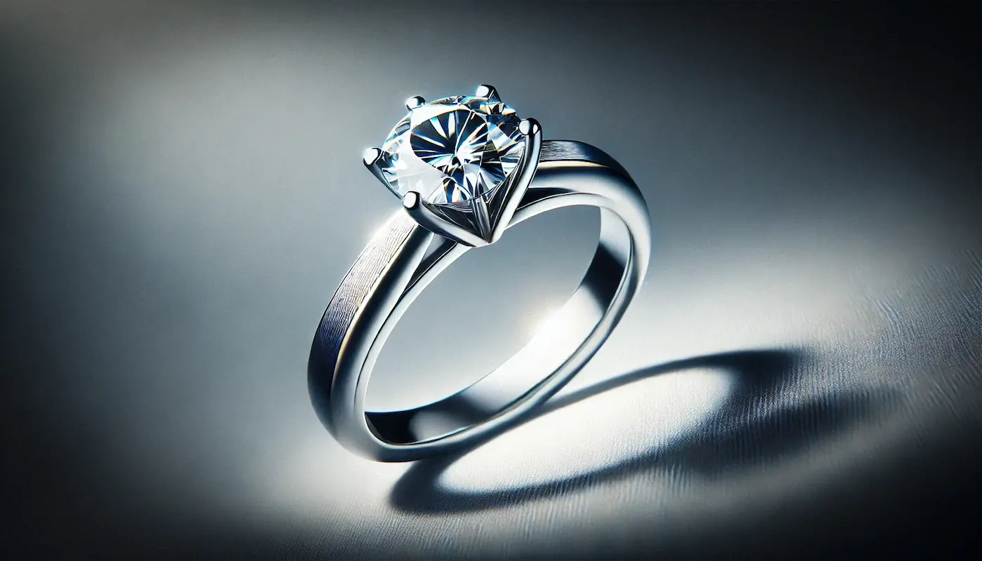 Men's diamond engagement ring with modern design